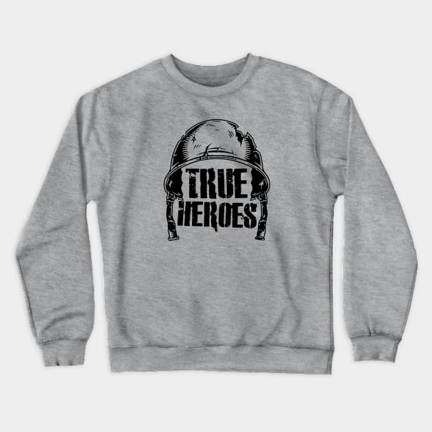 True Heroes - WW2/Vietnam Veterans Crewneck Sweatshirt by Distant War